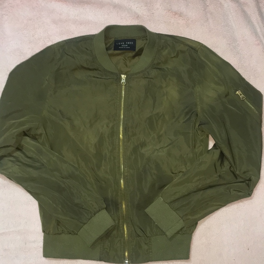 Green bomber jacket